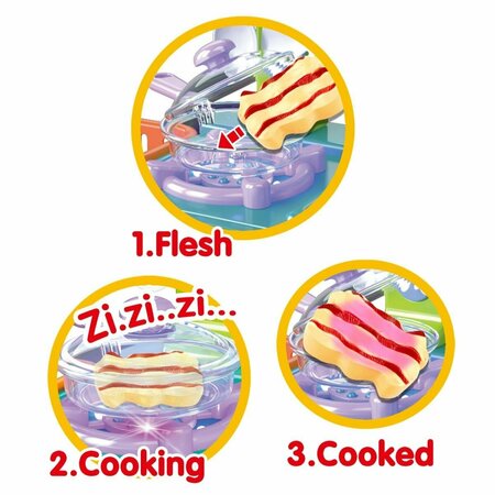 AZIMPORT 7 x 9 x 12.5 in. Mini Kitchen Playset with Sound & color changing for real cooking AZ30316